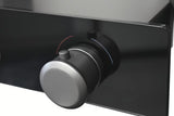 Sprchový systém Rav Slezak metal grey s hlavovou sprchou ⌀ 300 mm a 3-polohovou ruční sprchou