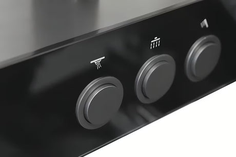 Sprchový systém Rav Slezak metal grey s hlavovou sprchou ⌀ 300 mm a 3-polohovou ruční sprchou
