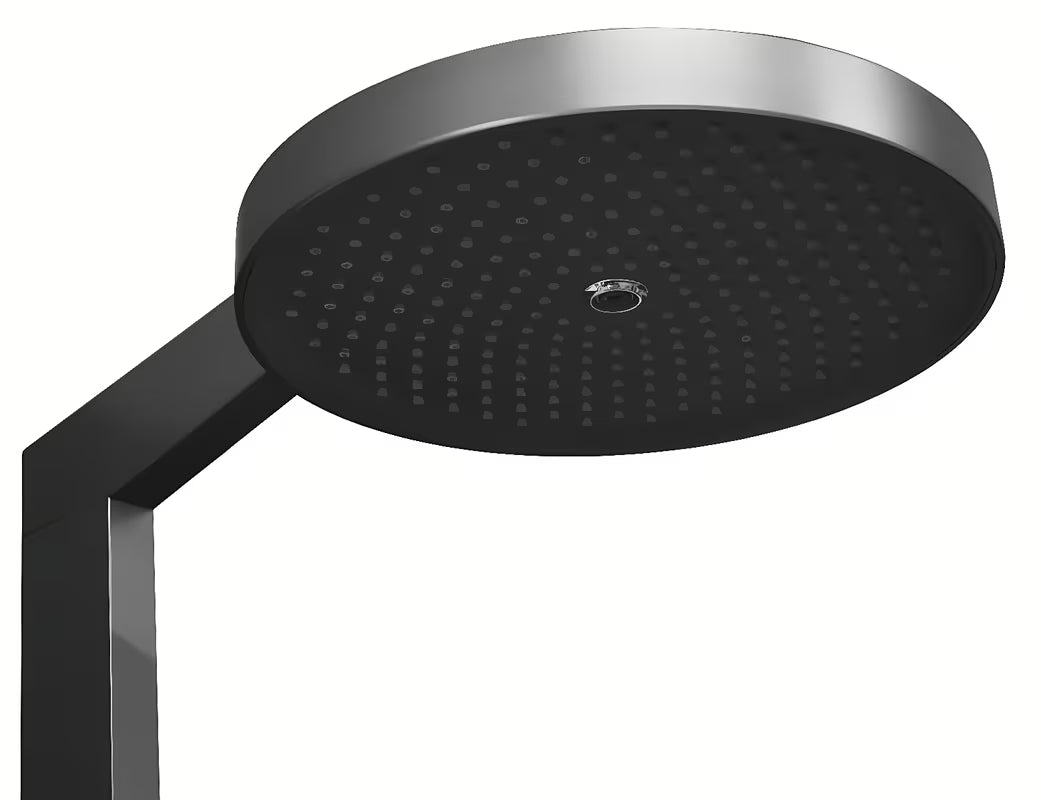 Sprchový systém Rav Slezak metal grey s hlavovou sprchou ⌀ 300 mm a 3-polohovou ruční sprchou