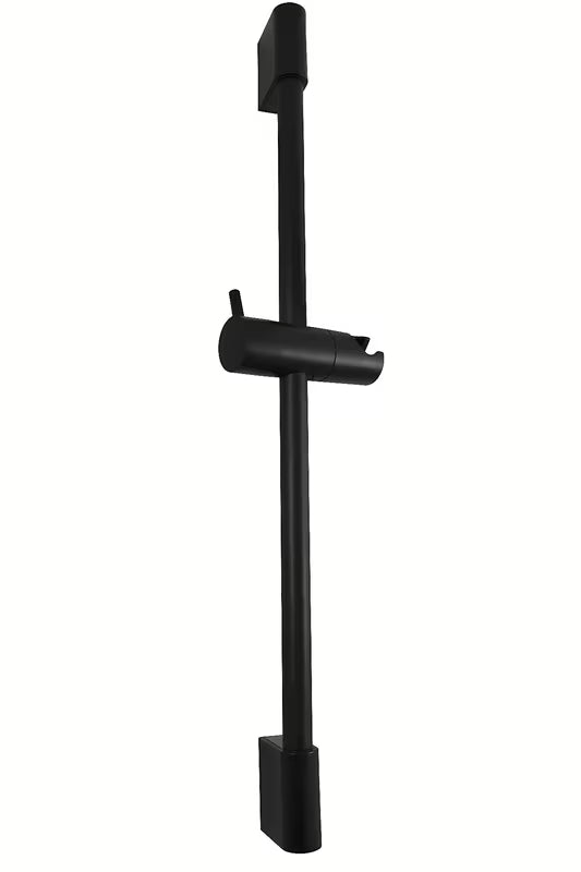 Černo-matná sprchová tyč s držákem sprchy Rav Slezak o délce 60 cm.
