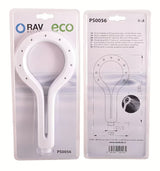 Ruční sprcha Rav Slezak v provedení chrom/bílá s jednou polohou proudu, průměr 12 cm.
