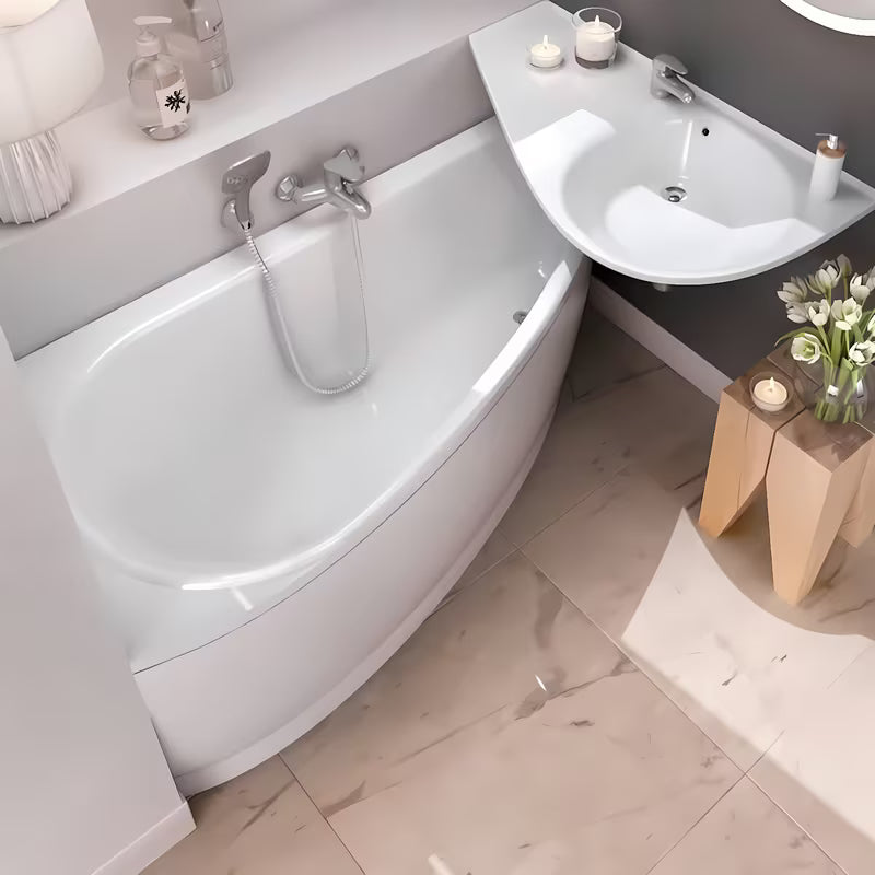 Bílý akrylátový panel k vaně Ravak Avocado pro levou variantu 150 cm