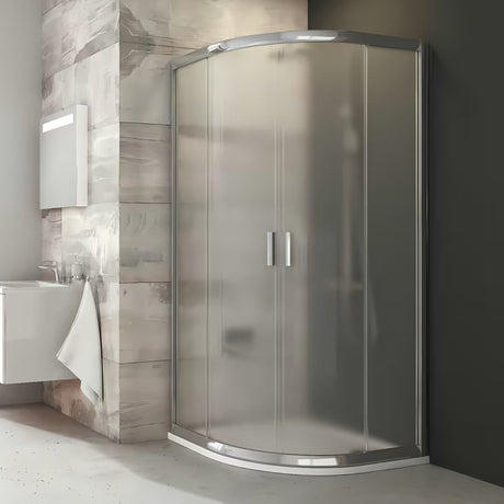 Čtvrtkruhový sprchový kout Ravak Blix 90x90 cm s posuvnými dveřmi a neprůhledným sklem Grape