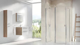 Boční zástěna ke sprchovým dveřím Ravak Chrome 100 cm s čirým sklem Transparent a úpravou Ravak AntiCalc®.