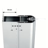 Boční zástěna ke sprchovým dveřím Ravak Chrome 100 cm s čirým sklem Transparent a úpravou Ravak AntiCalc®.