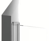 Boční zástěna ke sprchovým dveřím Ravak Chrome 100 cm s čirým sklem Transparent a úpravou Ravak AntiCalc®.