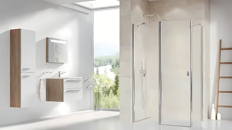 Ravak Chrome boční zástěna ke sprchovým dveřím 80 cm v lesklém chromu s čirým sklem