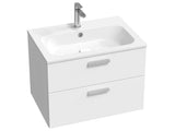 Ravak Chrome II skříňka pod umyvadlo 70 x 49 x 50 cm v bílém lesku se dvěma zásuvkami