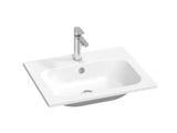 Bílé nábytkové umyvadlo Ravak Chrome Slim 60 x 49 cm z litého mramoru s přepadem