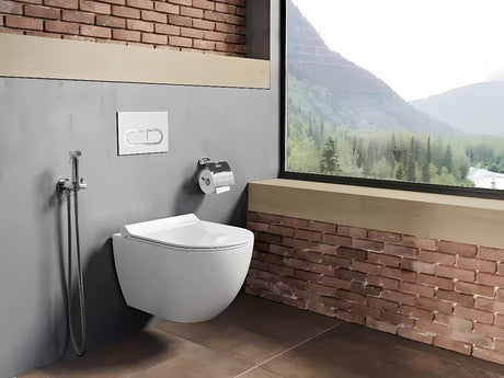 Ovládací splachovací tlačítko Ravak Chrome v provedení satin matný chrom pro závěsné WC