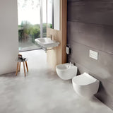 Bílé závěsné WC Ravak Chrome RimOff bez oplachového lemu se skrytým uchycením EasyFix