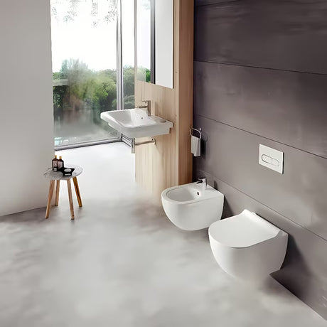 Bílé závěsné WC Ravak Chrome RimOff bez oplachového lemu se skrytým uchycením EasyFix