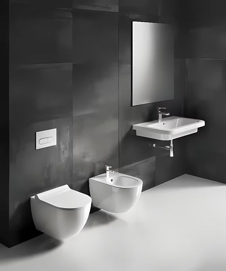Bílé závěsné WC Ravak Chrome RimOff bez oplachového lemu se skrytým uchycením EasyFix