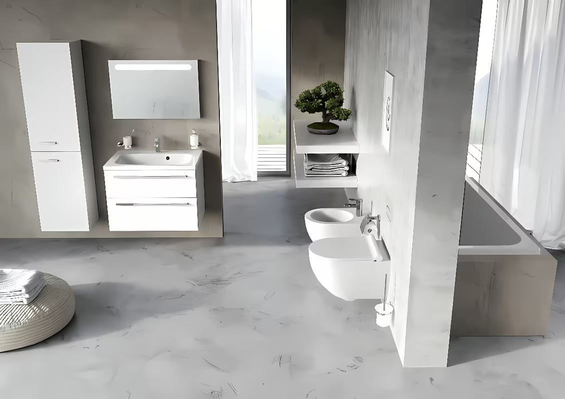 Bílé závěsné WC Ravak Chrome RimOff bez oplachového lemu se skrytým uchycením EasyFix