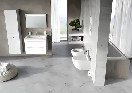 Bílé závěsné WC Ravak Chrome RimOff bez oplachového lemu se skrytým uchycením EasyFix