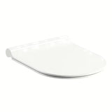 Bílé extra tenké WC sedátko Ravak Chrome Uni Chrome Slim se zpomalovacím systémem SoftClose