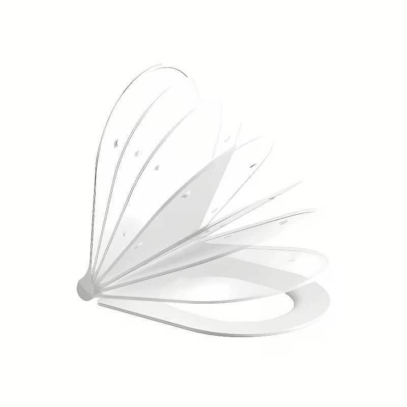 Bílé extra tenké WC sedátko Ravak Chrome Uni Chrome Slim se zpomalovacím systémem SoftClose