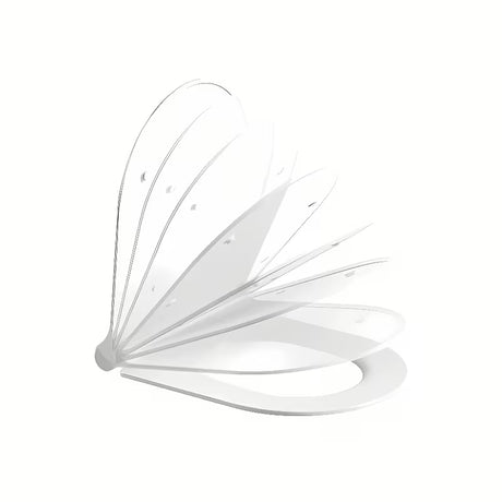 Bílé extra tenké WC sedátko Ravak Chrome Uni Chrome Slim se zpomalovacím systémem SoftClose