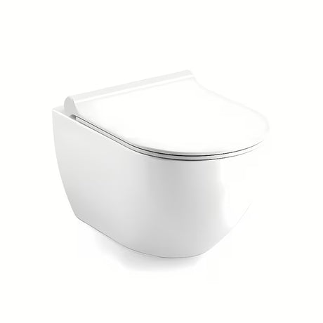 Bílé extra tenké WC sedátko Ravak Chrome Uni Chrome Slim se zpomalovacím systémem SoftClose