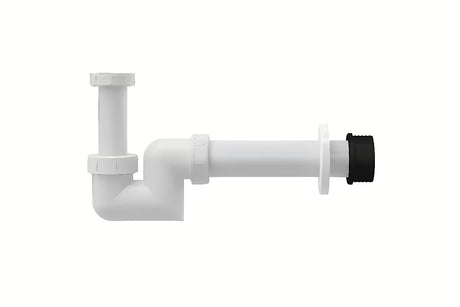 Bílý plastový bidetový sifon Ravak Chrome pro bidet Uni Chrome s manžetou