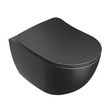 Závěsná WC mísa Ravak Chrome v černém matu s bezokrajovým splachováním RimOff a skrytým uchycením EasyFix.