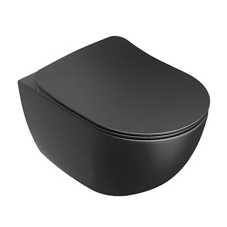 Závěsná WC mísa Ravak Chrome v černém matu s bezokrajovým splachováním RimOff a skrytým uchycením EasyFix.