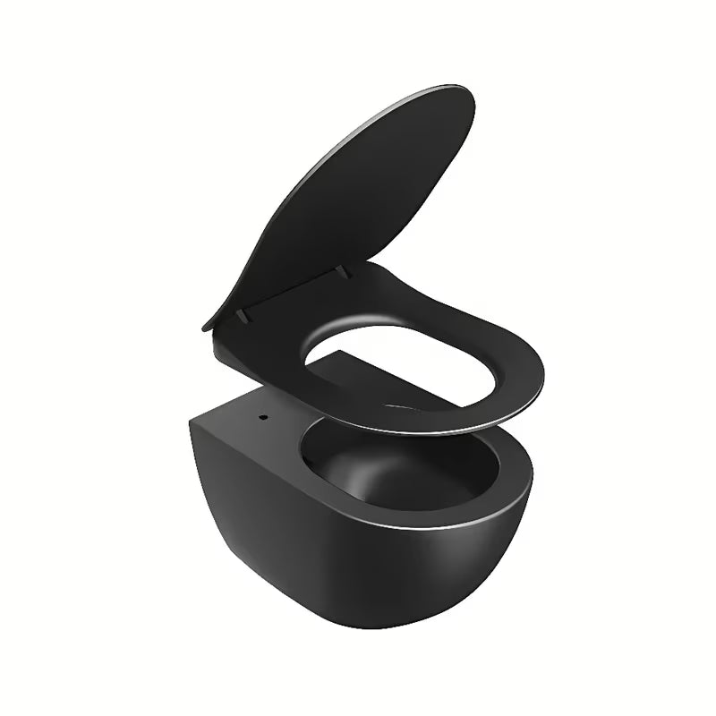 Černé WC sedátko Ravak Uni Chrome Flat z duroplastu se SoftClose a EasyLock