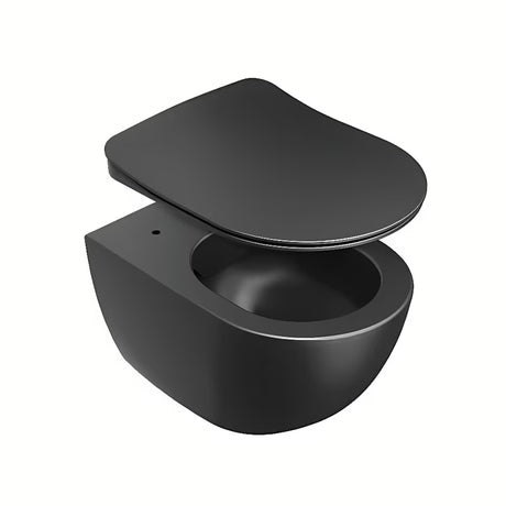 Černé WC sedátko Ravak Uni Chrome Flat z duroplastu se SoftClose a EasyLock