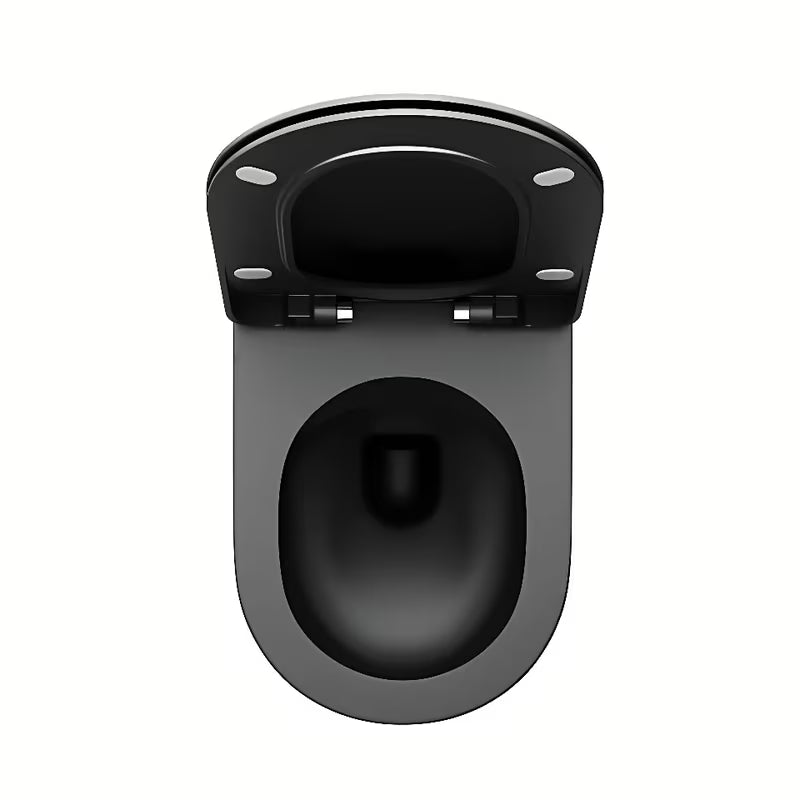 Černé WC sedátko Ravak Uni Chrome Flat z duroplastu se SoftClose a EasyLock