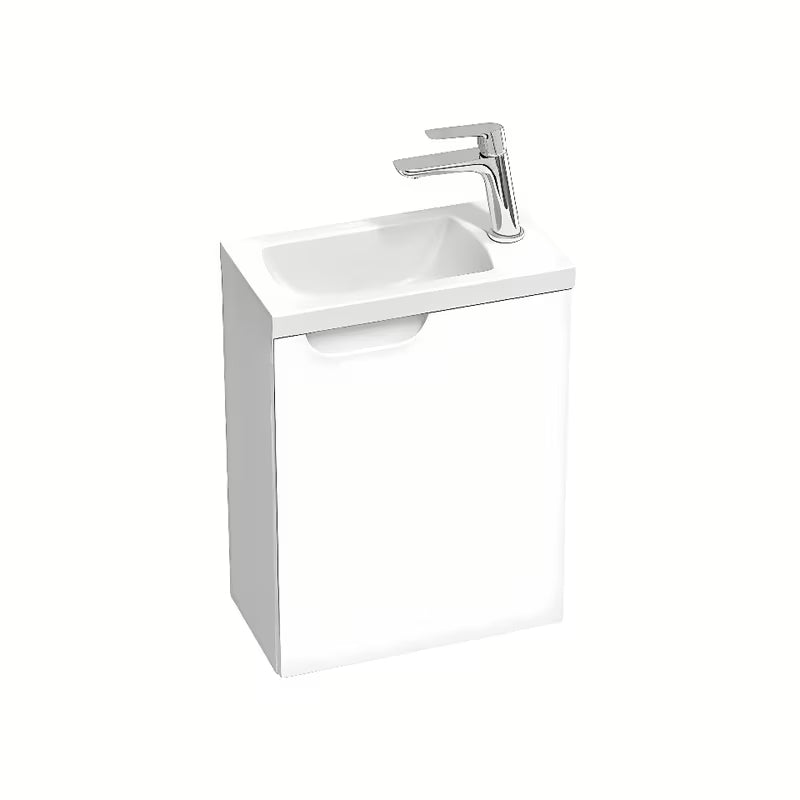 Pravá koupelnová skříňka pod umývátko Ravak Classic II 40 x 22 x 50 cm v bílém lesku.