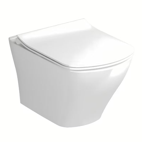 Bílé závěsné WC Ravak Classic s bezokrajovou technologií RimOff a skrytým upevněním