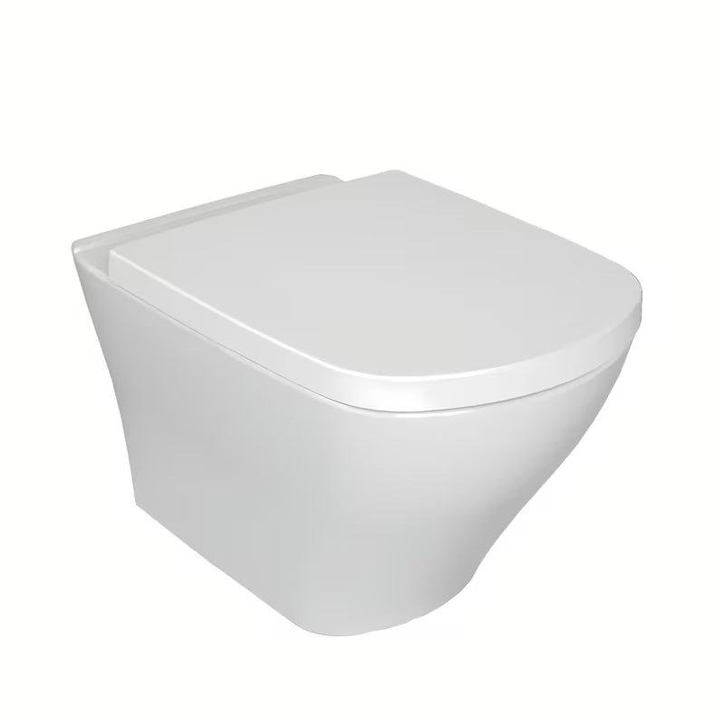 Bílé závěsné WC Ravak Classic s bezokrajovou technologií RimOff a skrytým upevněním