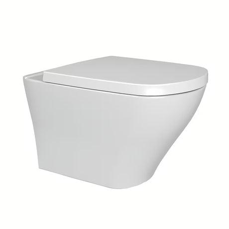 Bílé závěsné WC Ravak Classic s bezokrajovou technologií RimOff a skrytým upevněním