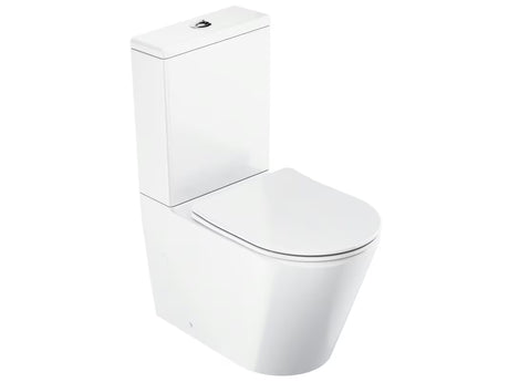 Bílé volně stojící WC kombi Ravak Elegant RimOff se sedátkem SoftClose a duálním splachováním 3/6 l.