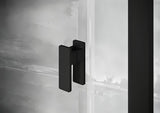 Ravak Nexty sprchové dveře 120 cm v černém provedení s čirým sklem a pivotovým otevíráním.
