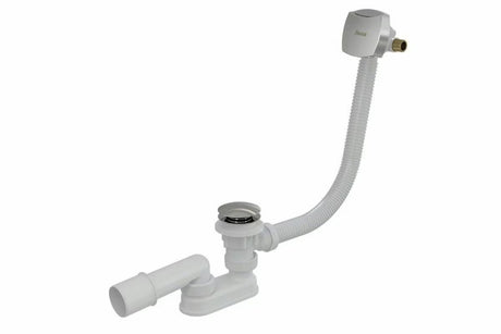 Vanový odtokový komplet s napouštěním přepadem 800 mm v provedení lesklý chrom s Click-Clack ovládáním.