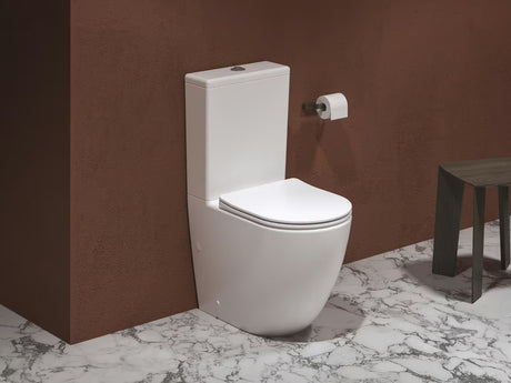 Bílé volně stojící WC kombi Ravak Optima RimOff se sedátkem SoftClose