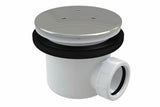 Vaničkový sifon Ravak Chrome s kovovou chromovanou krytkou pro sprchové vaničky Ø 90 mm