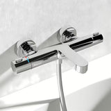 Chromová termostatická nástěnná vanová baterie Ravak Termo s technologií CoolFeel