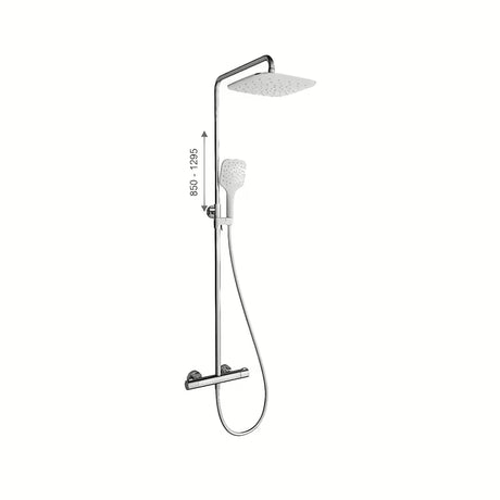 Sprchový systém Ravak Termo 300 s termostatickou baterií v chromu s hlavovou sprchou 25 cm a ruční sprchou