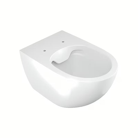 Bílé závěsné WC Ravak Vita RimOff bez klasického oplachového lemu se skrytým uchycením EasyFix.