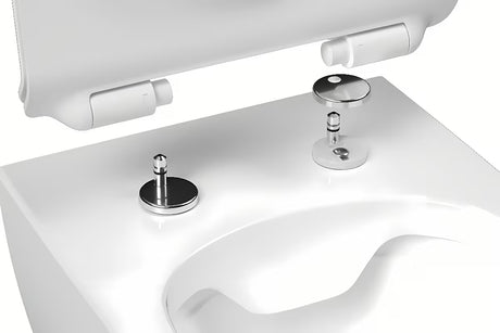 Bílé WC sedátko Ravak Vita Slim z duroplastu se systémem SoftClose pro tiché dovírání