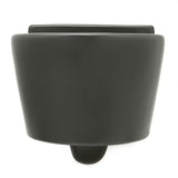 Závěsné WC Roca Inspira v matné barvě onyx s bezokrajovým provedením Rimless a skrytým uchycením.
