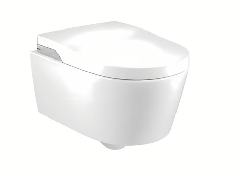 Závěsné WC Roca Inspira In-Wash s integrovaným bidetem v bílé barvě a Rimless provedením.
