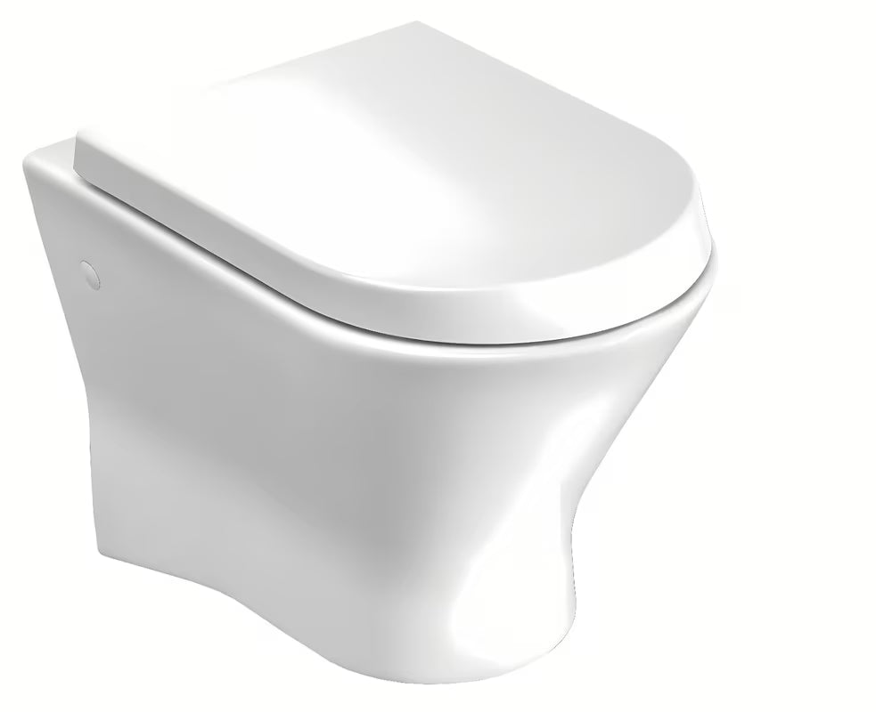 Bílé závěsné WC Roca Nexo bez splachovacího okruhu se skrytým uchycením