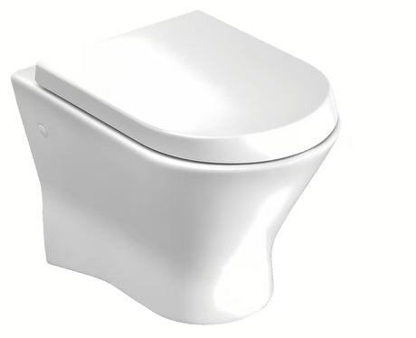 Bílé závěsné WC Roca Nexo bez splachovacího okruhu se skrytým uchycením