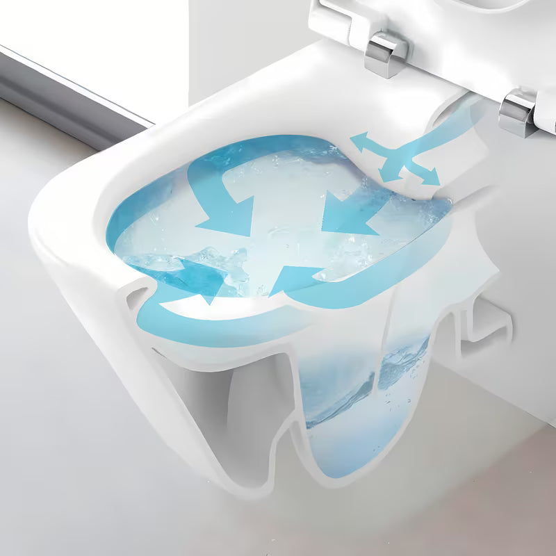 Bílé závěsné WC Roca Nexo bez splachovacího okruhu se skrytým uchycením