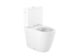 Bílé stojící WC kombi Roca Ona bez splachovacího okruhu v oblém moderním designu