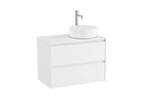 Bílá matná závěsná skříňka pod umyvadlo Roca Ona 79,4x45,7x58,3 cm s plnovýsuvem a organizérem