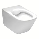 Bílé závěsné WC Roca The Gap s Rimless provedením bez splachovacího okruhu a hranatým designem